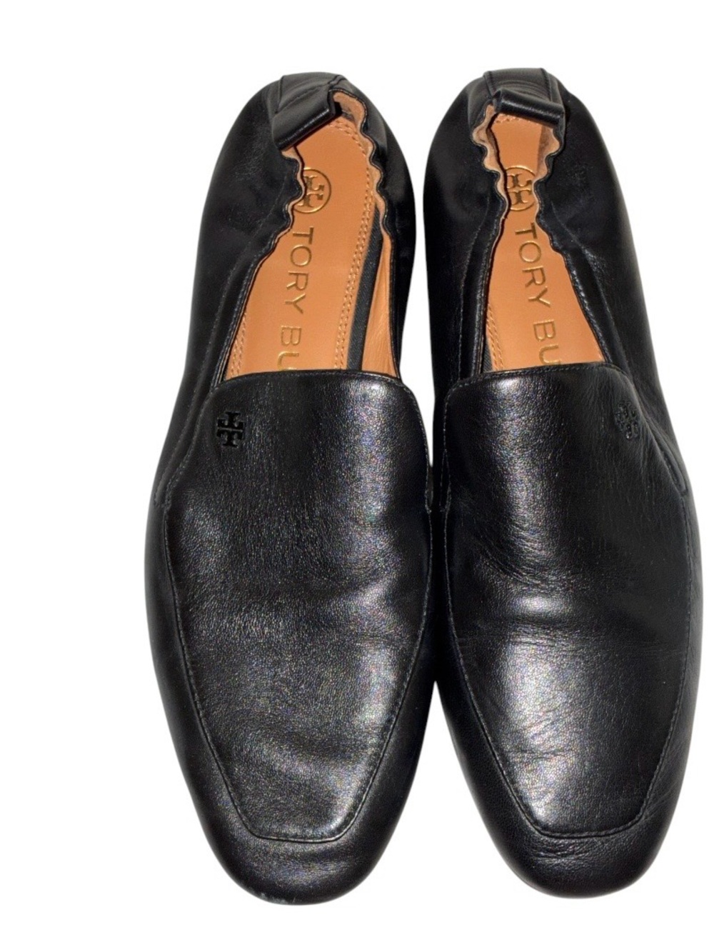 Like New Tory Burch Kira Stretch Loafers featuring soft black leather Sz 7